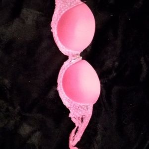 Bright pink bra